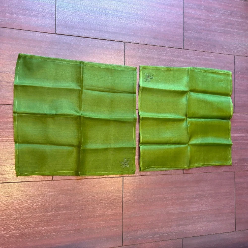 2 Pottery Barn silk napkins